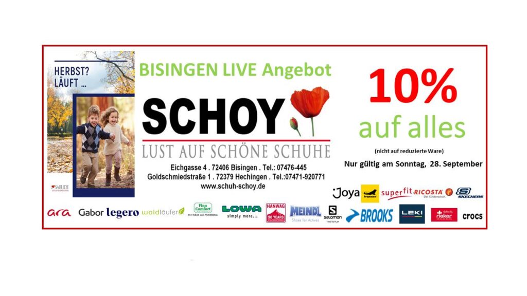 Schoy Anzeige 10% auf alles